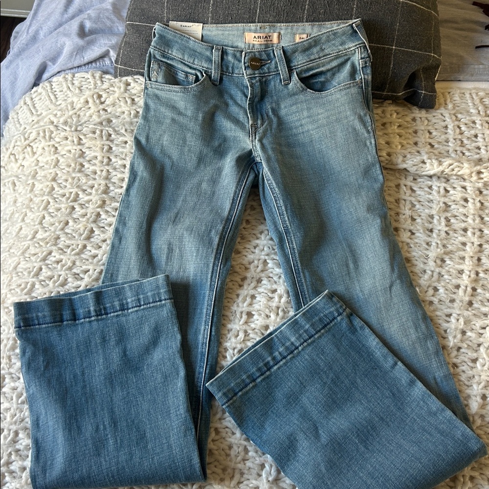 Ariat Women's Light Blue Boot Cut Jeans - Picture 2 of 3